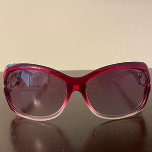 Vintage Ombré Pink Sunglasses w/ Gold Detailing